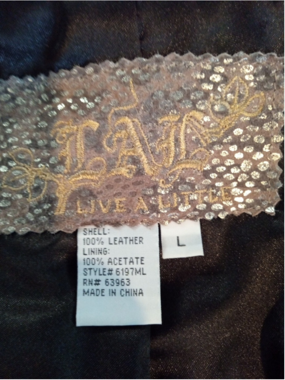 Gold Snakeskin Embossed Suede Cropped Jacket by Live A Little-Disco Y2K Sz L - Picture 8 of 10